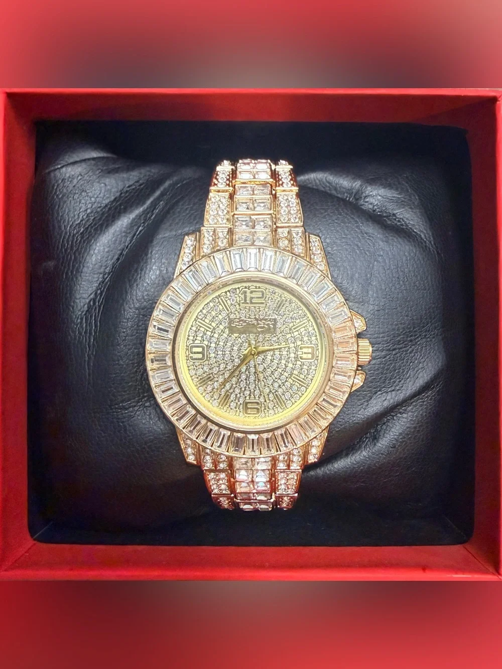 Ed Hardy Gold Crystal-Accented Women's Bracelet Watch